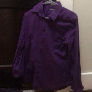Express medium 1mx dress shirt purple